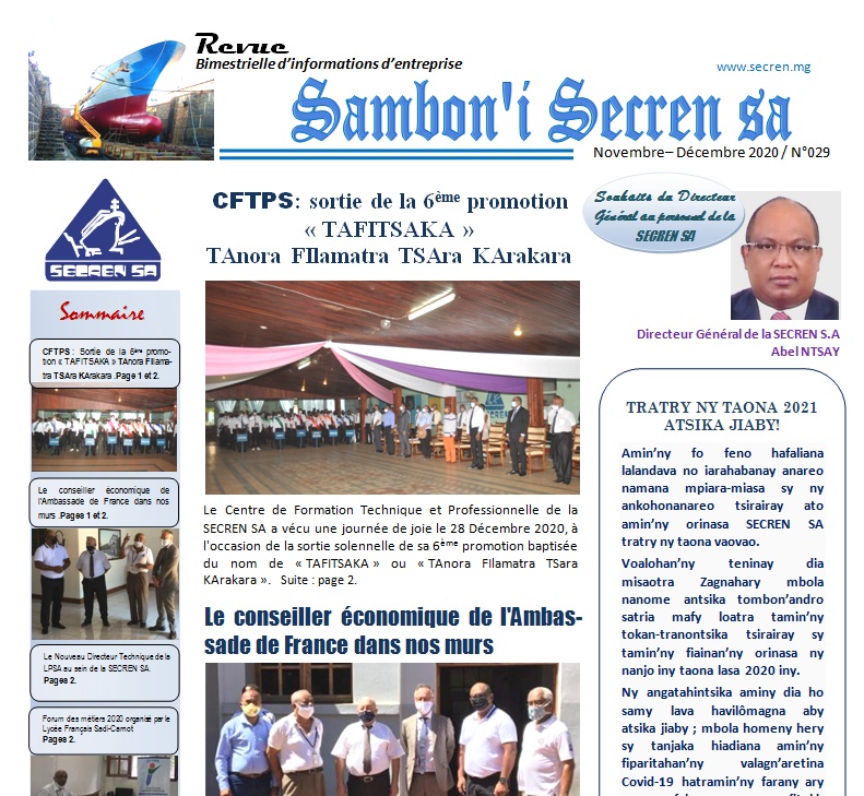 Sambon'i SECREN SA n°29